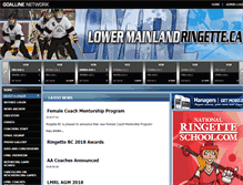 Tablet Screenshot of lowermainlandringette.ca